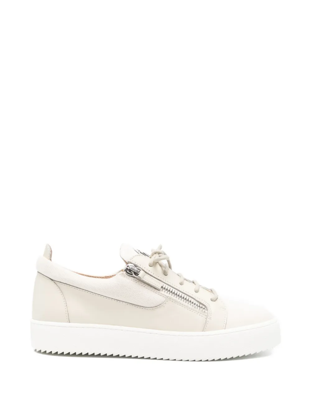 Giuseppe Zanotti Frankie zip-up lace-up sneakers - Toni neutri