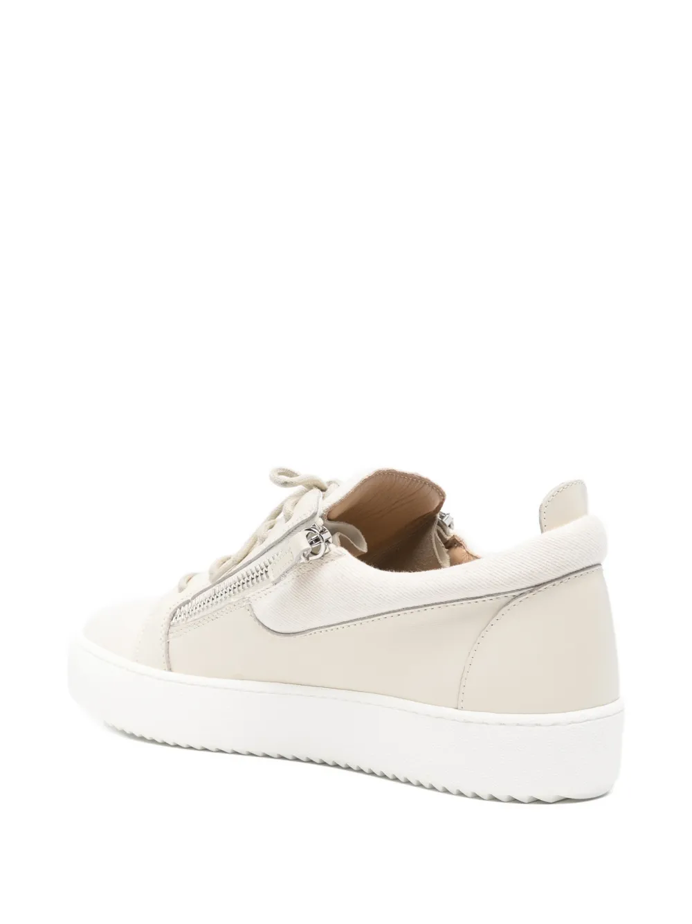 Giuseppe Zanotti Frankie sneakers met rits Beige