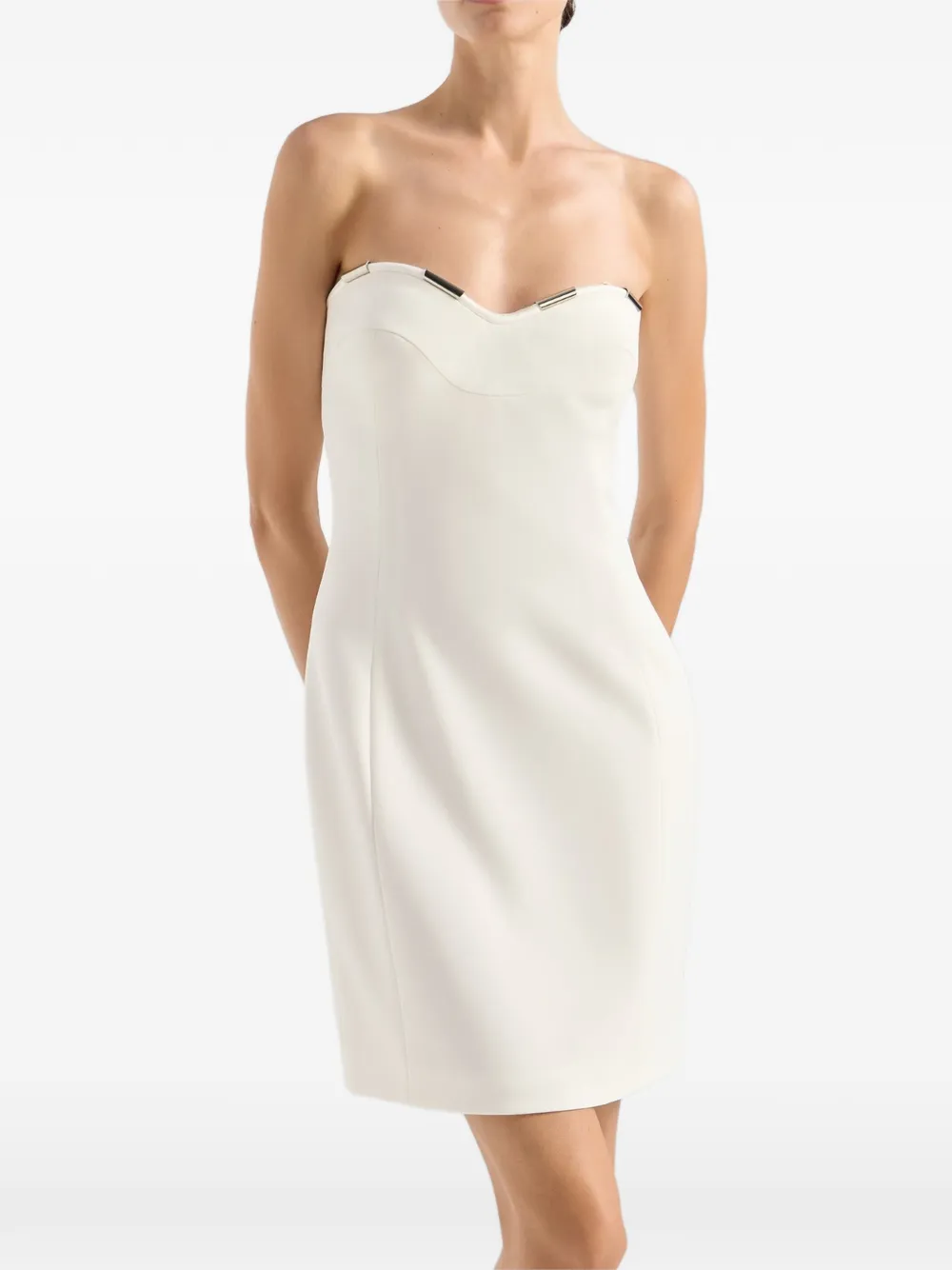 Genny Cady midi-jurk met sweetheart hals Beige