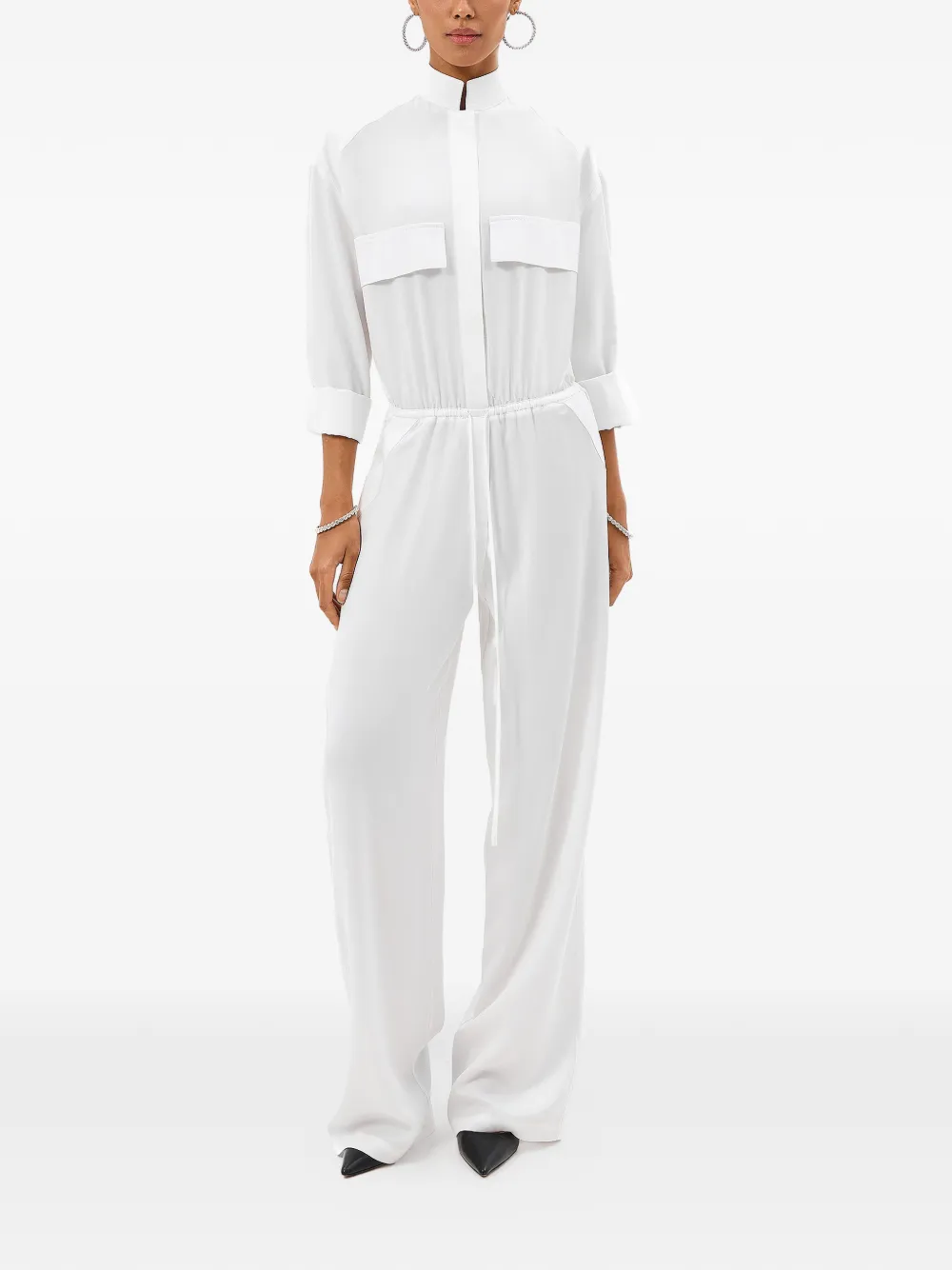  Annafoxy Aire Flsp-pocket Jumpsuit - White 
