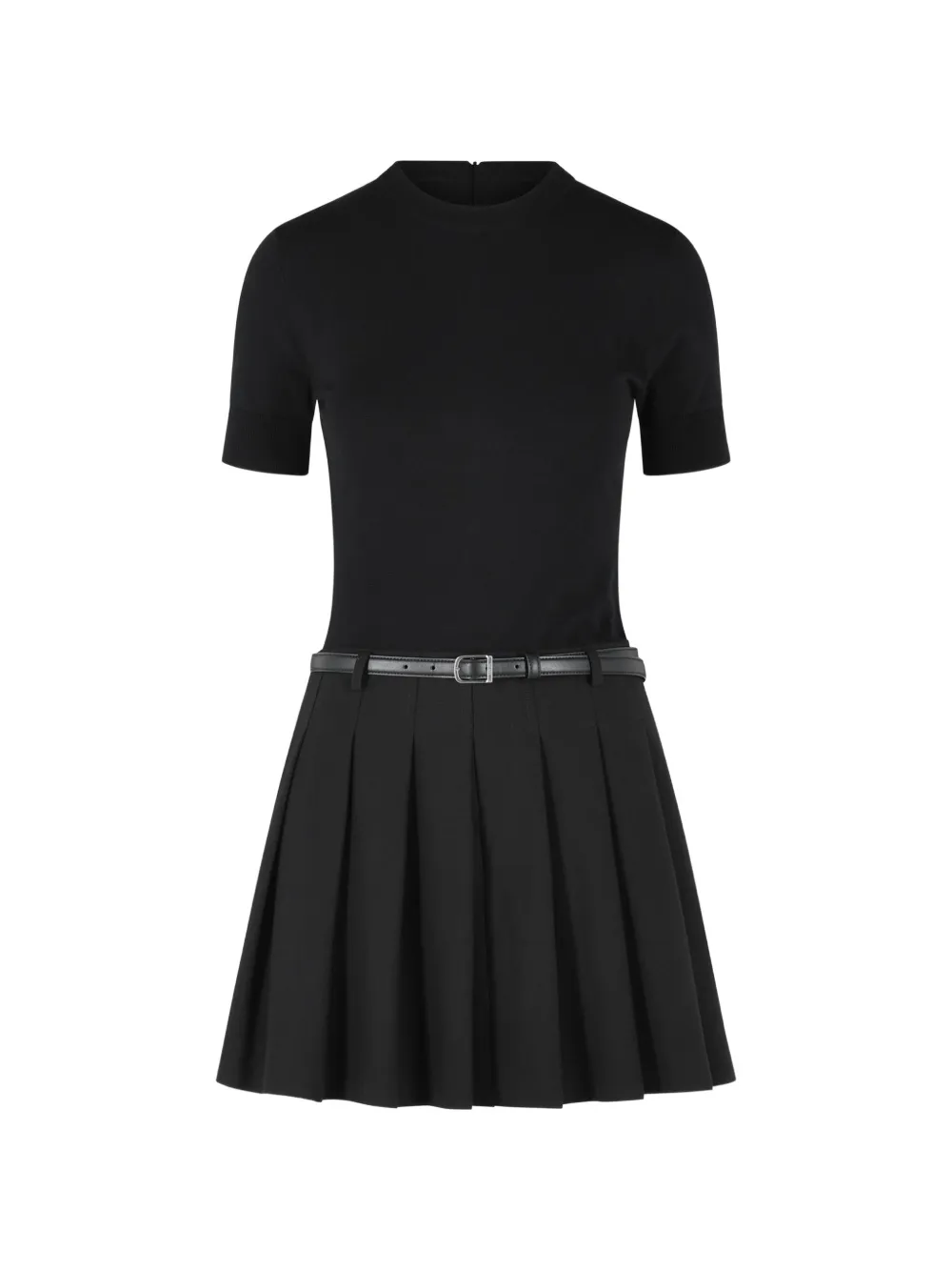 Simkhai mini ribbed pleated dress - Nero