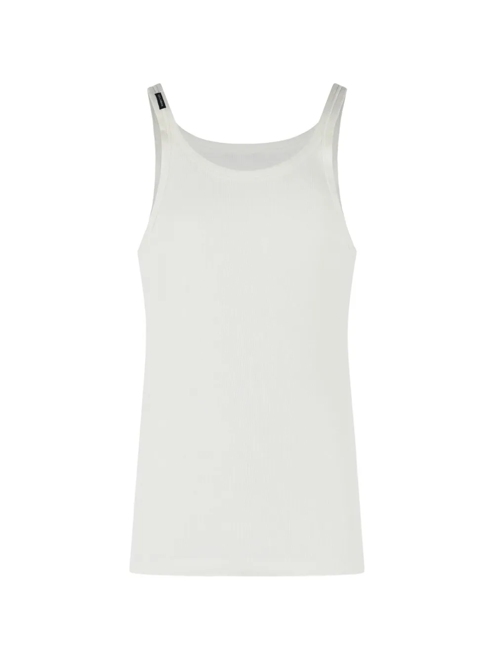 Dolce & Gabbana Ribbed Logo-label Tank Top In Gray