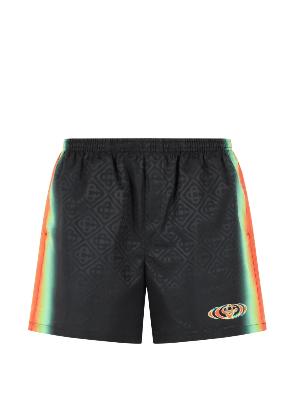 Casablanca monogram tonal-pattern swimming shorts - Nero