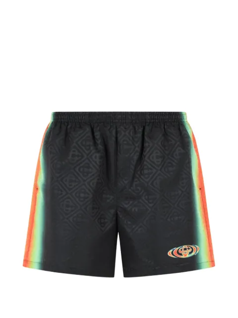 Casablanca monogram tonal-pattern swimming shorts