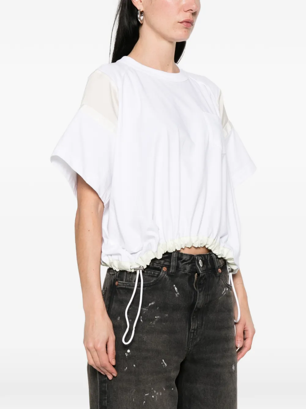 sacai T-shirt met borstzak Wit
