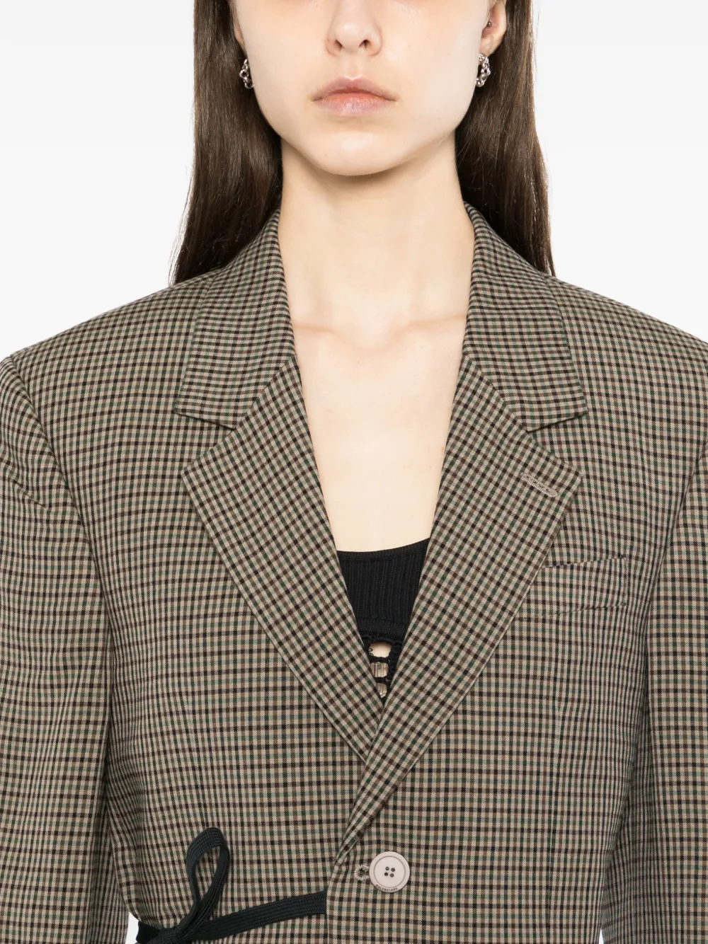 Balenciaga Geruite blazer Beige