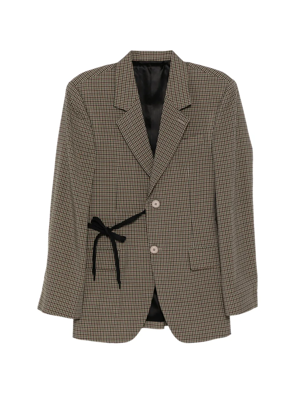 Balenciaga check wrap blazer - Neutrals
