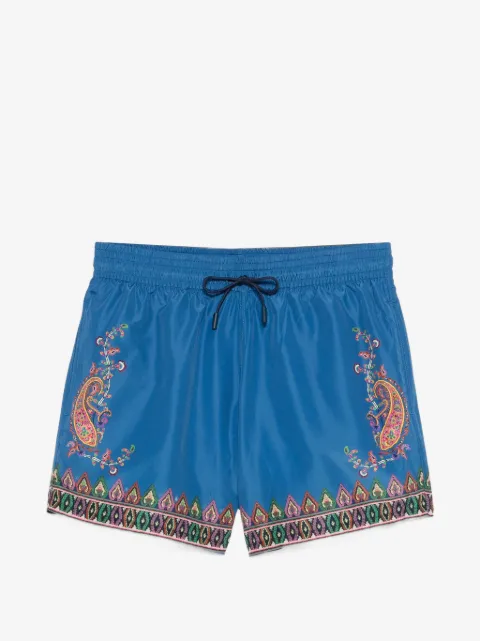 ETRO shorts de playa con estampado de cachemira