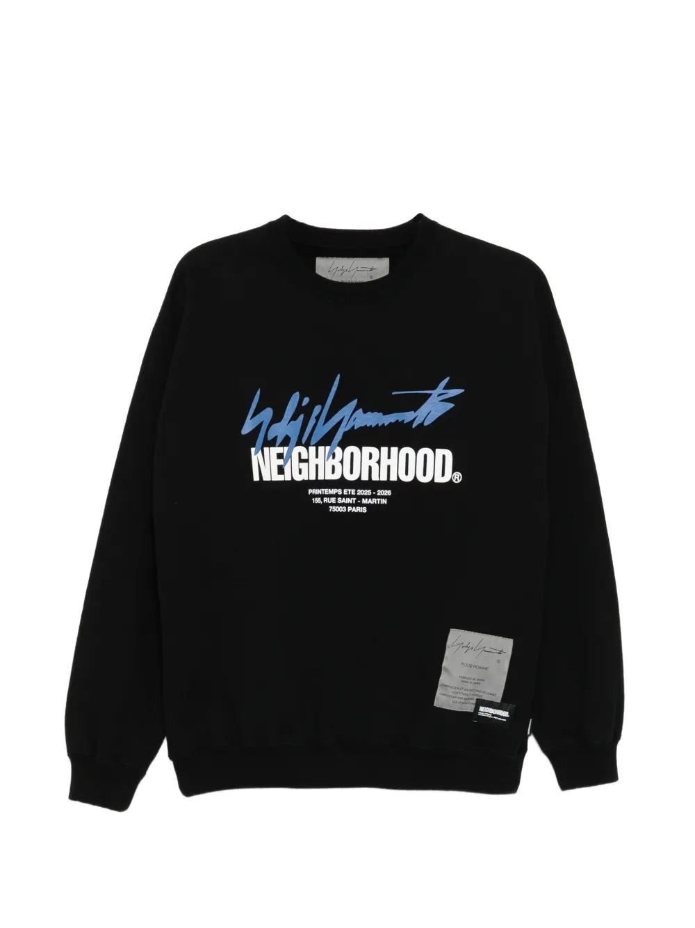 Yohji Yamamoto x Neighborhood logo-print sweatshirt - Schwarz