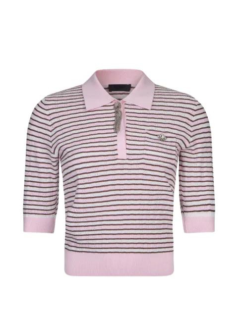 LIU JO striped-pattern polo top