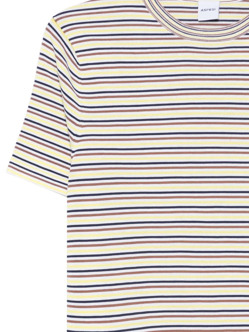 ASPESI Gestreept T-shirt Geel