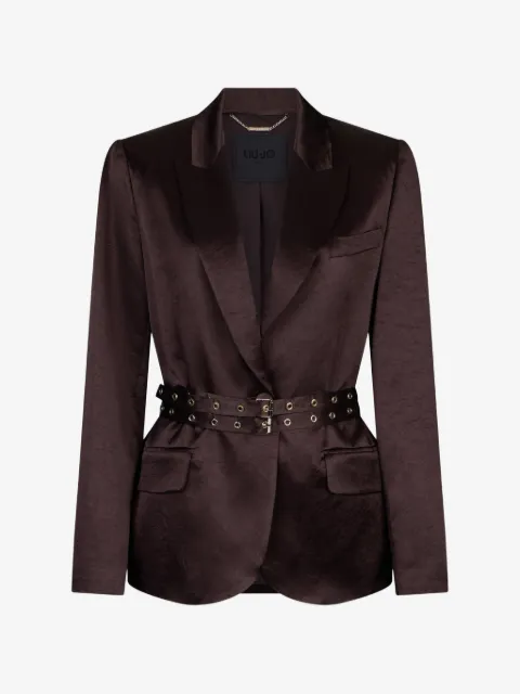 LIU JO satin blazer with belt