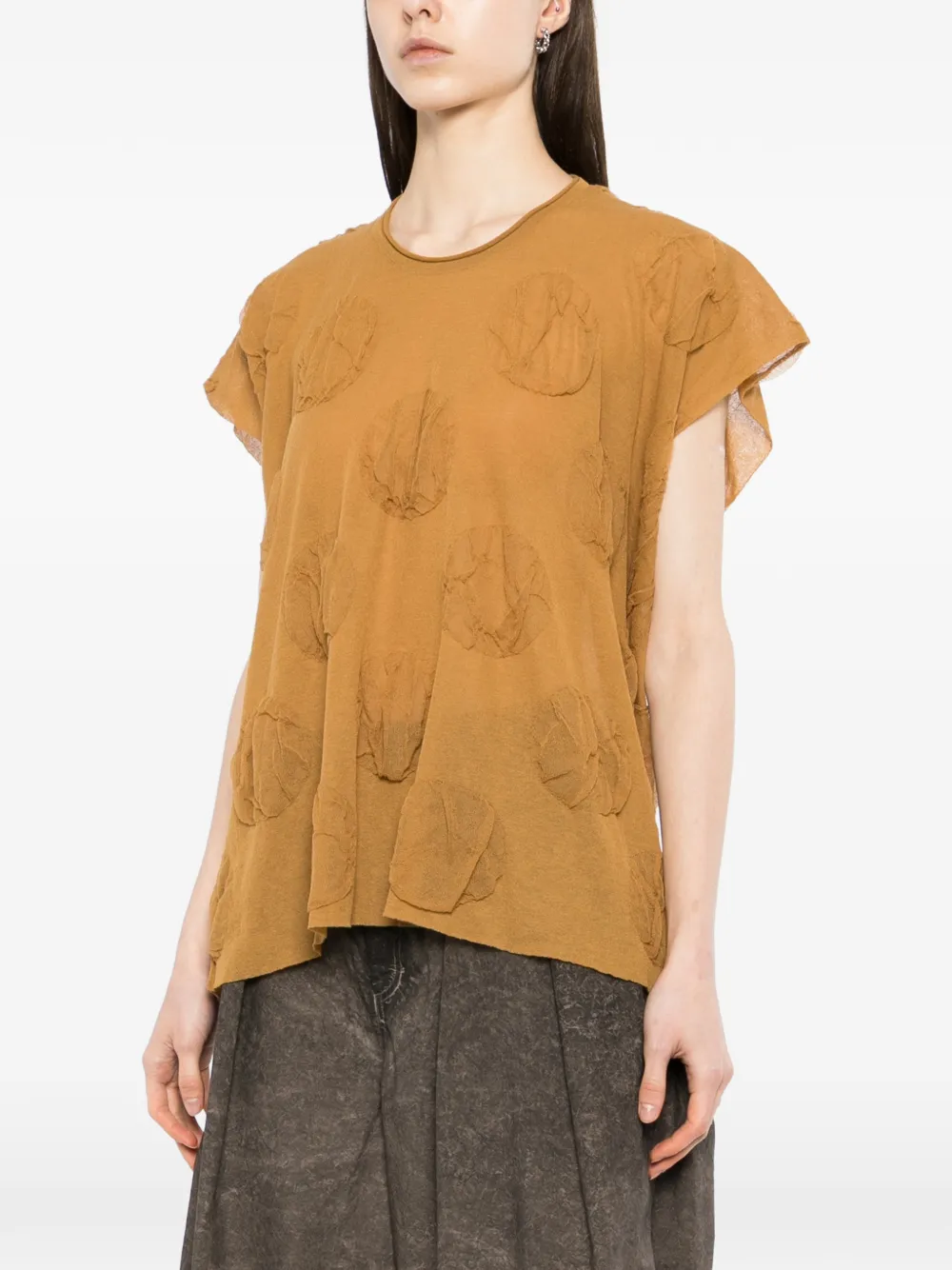  Uma Wang Patterned Short-sleeve Top - Brown 