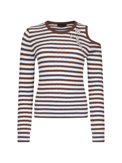 LIU JO striped cut-out sweater
