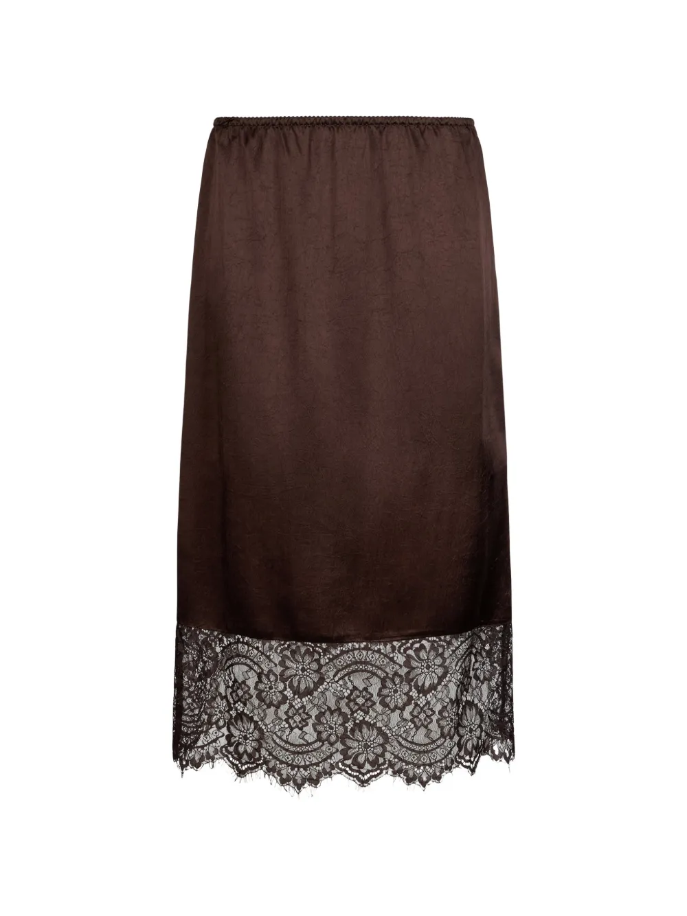 LIU JO lace-detail midi skirt - Marrone