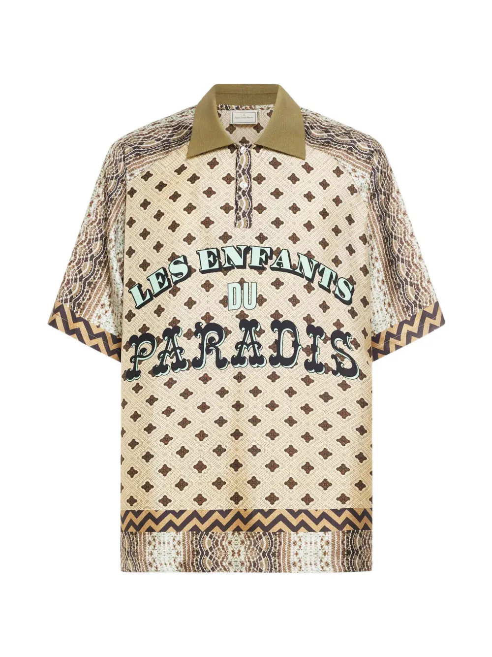 Pierre-Louis Mascia Aloe geometric-pattern polo shirt - Toni neutri