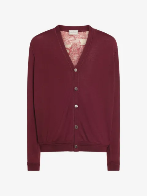 Pierre-Louis Mascia Tricot toile print V-neck cardigan