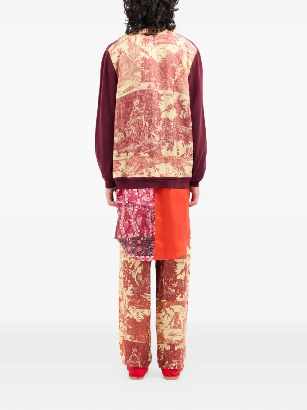 Pierre-Louis Mascia Tricot vest met V-hals en toile-print Rood