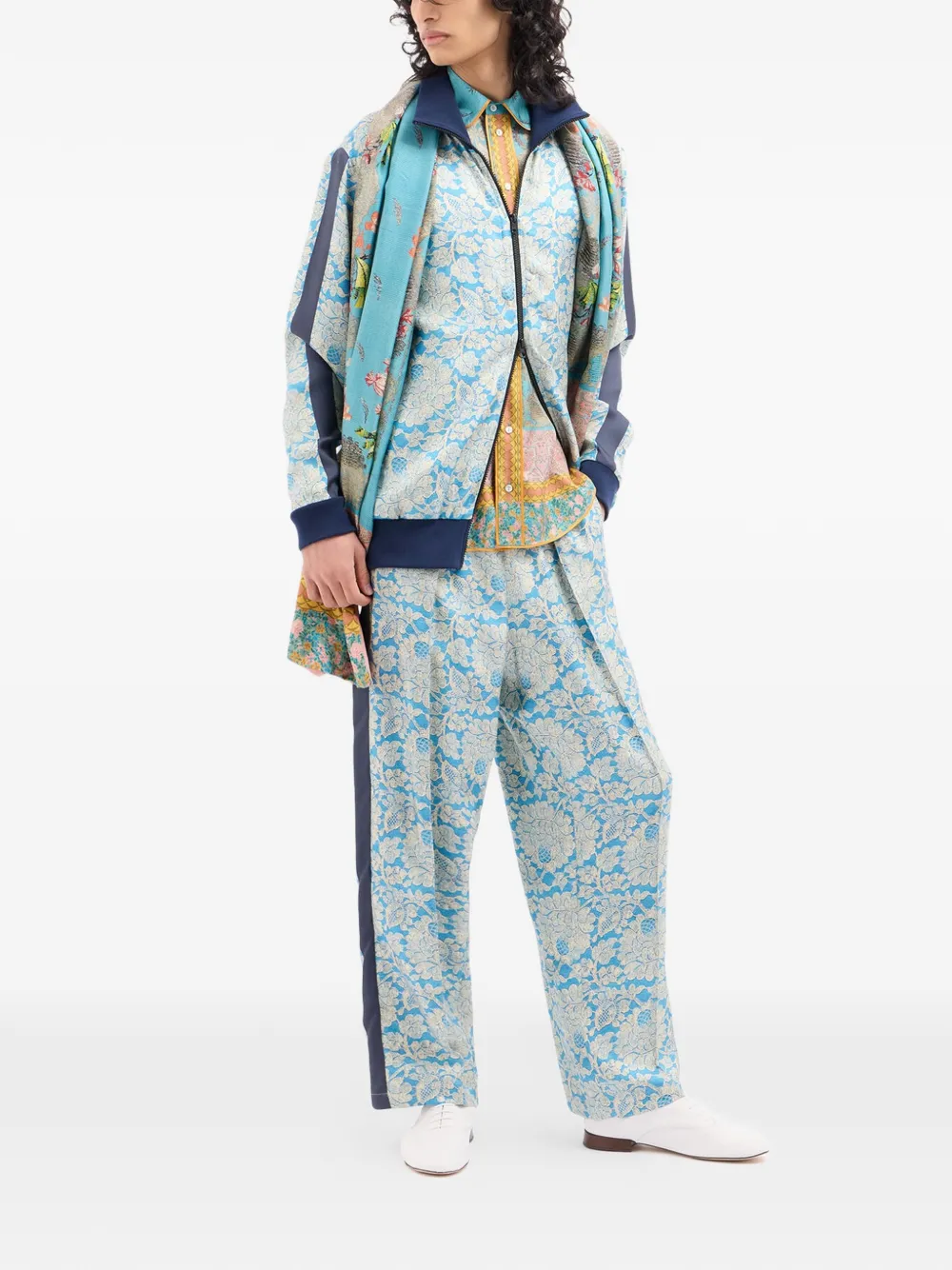  Pierre-louis Mascia Floral Brocade Jacket - Blue 