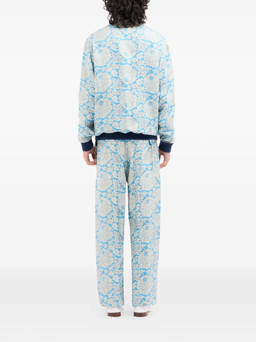 Pierre-Louis Mascia Jack met bloemenbrokaat Blauw
