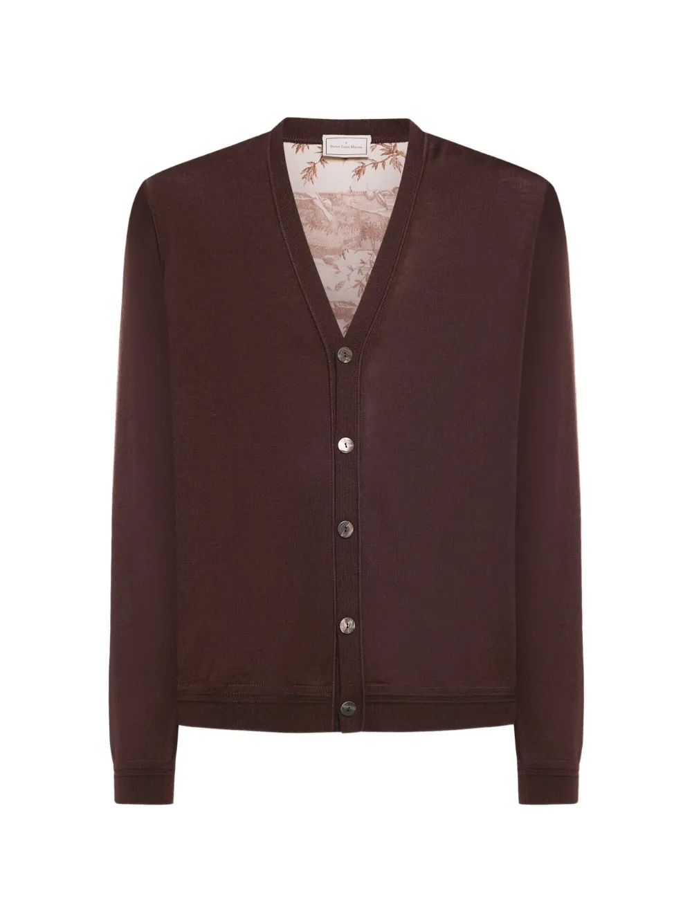 Pierre-Louis Mascia V-neck print cardigan - Marrone