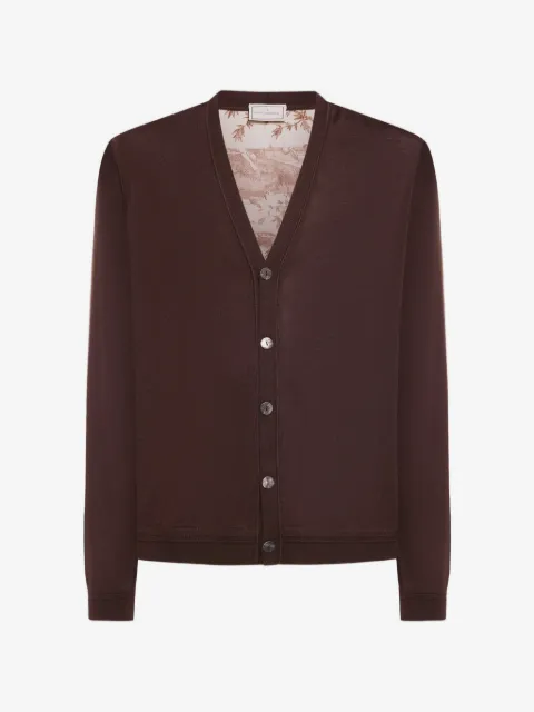 Pierre-Louis Mascia V-neck print cardigan