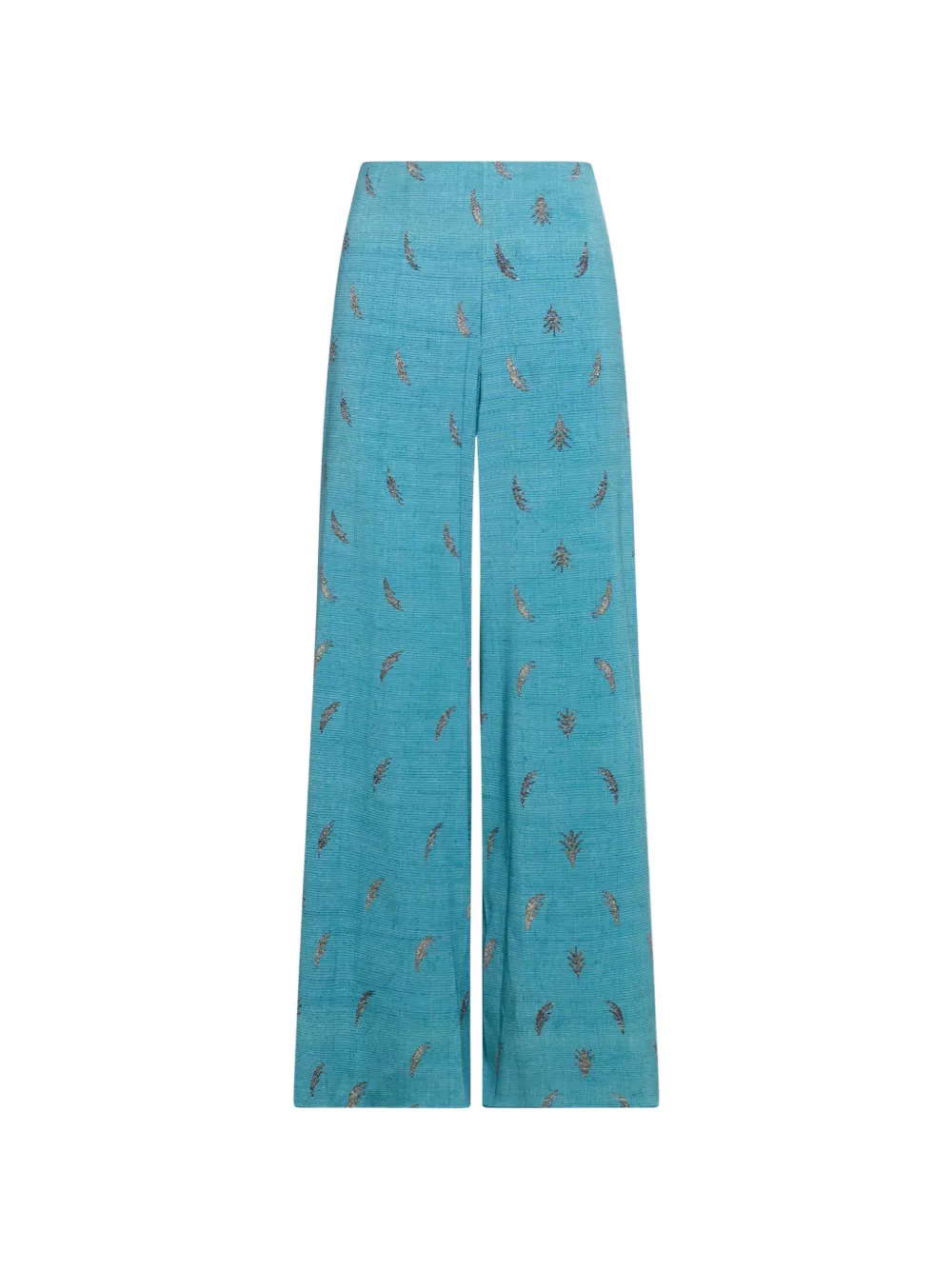 Pierre-Louis Mascia Adanastr leaf-print palazzo pants - Blu