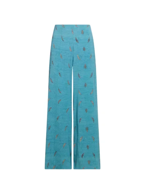 Pierre-Louis Mascia Adanastr leaf-print palazzo pants