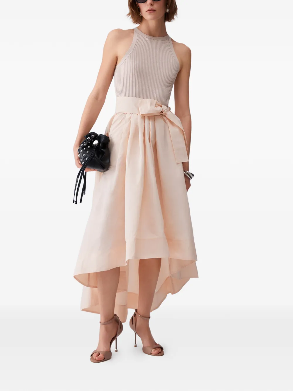 Asymmetrical Belted Dress