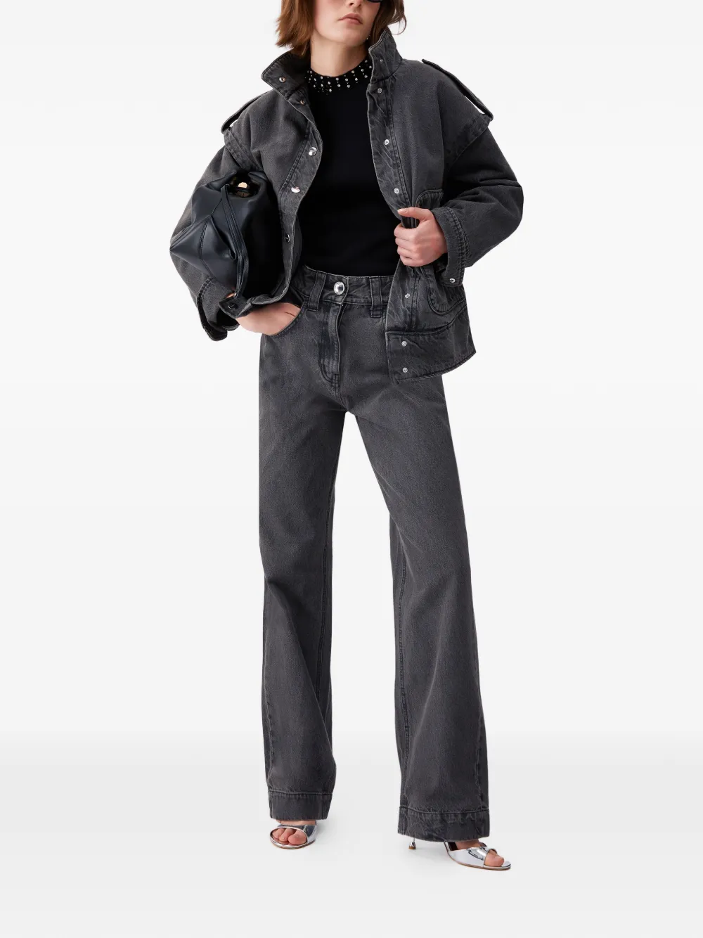  Liu Jo Five-pocket Flared Jeans - Black 