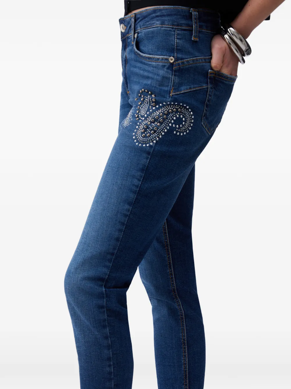 LIU JO Jeans verfraaid met stras Blauw