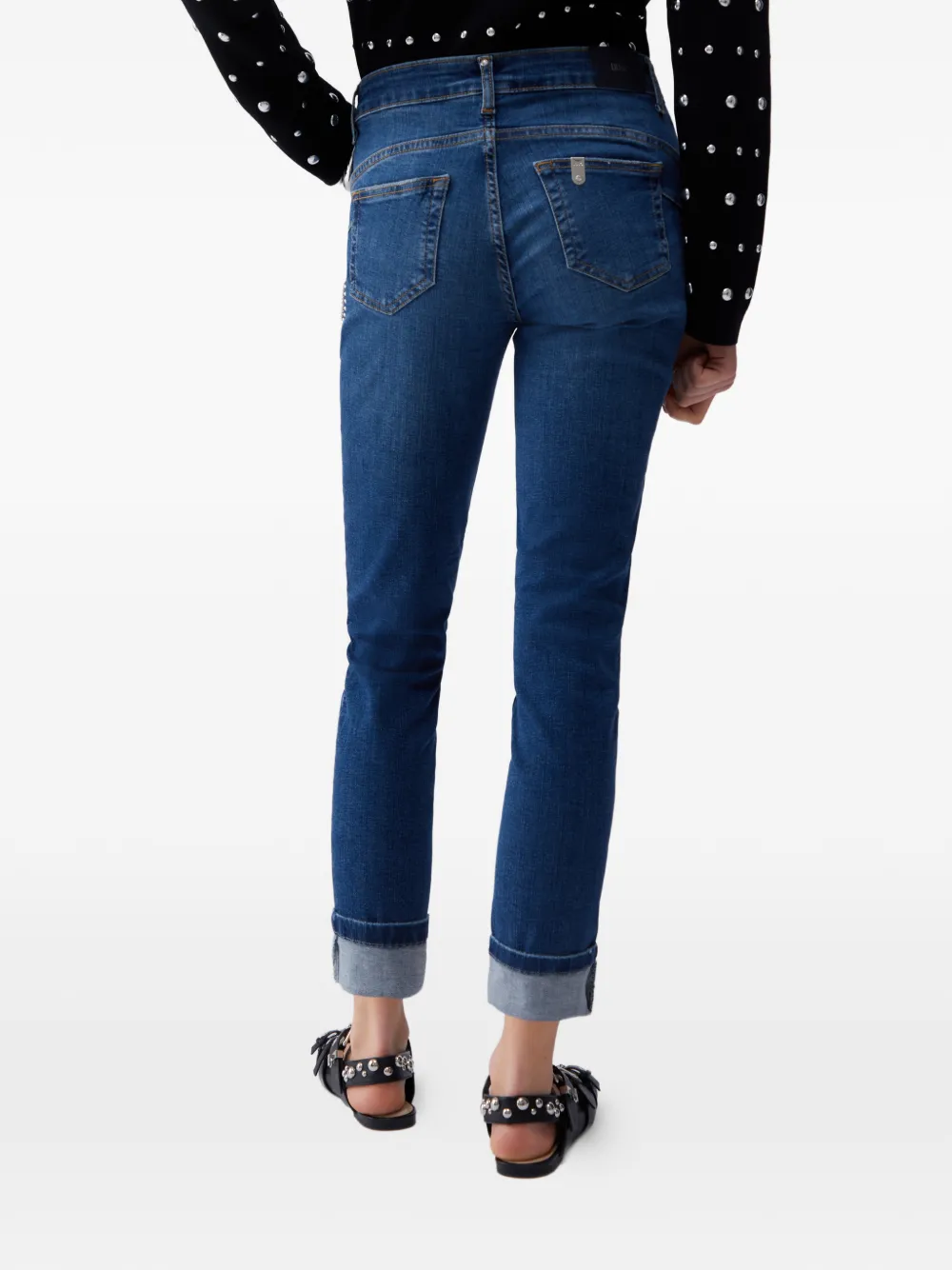 LIU JO Jeans verfraaid met stras Blauw