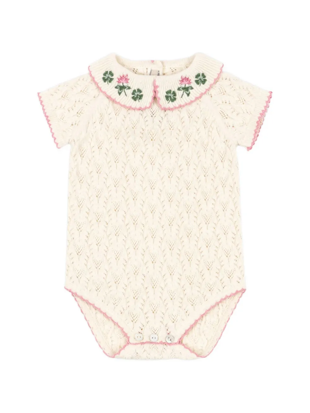 Konges Sløjd floral embroidery babywear - Toni neutri