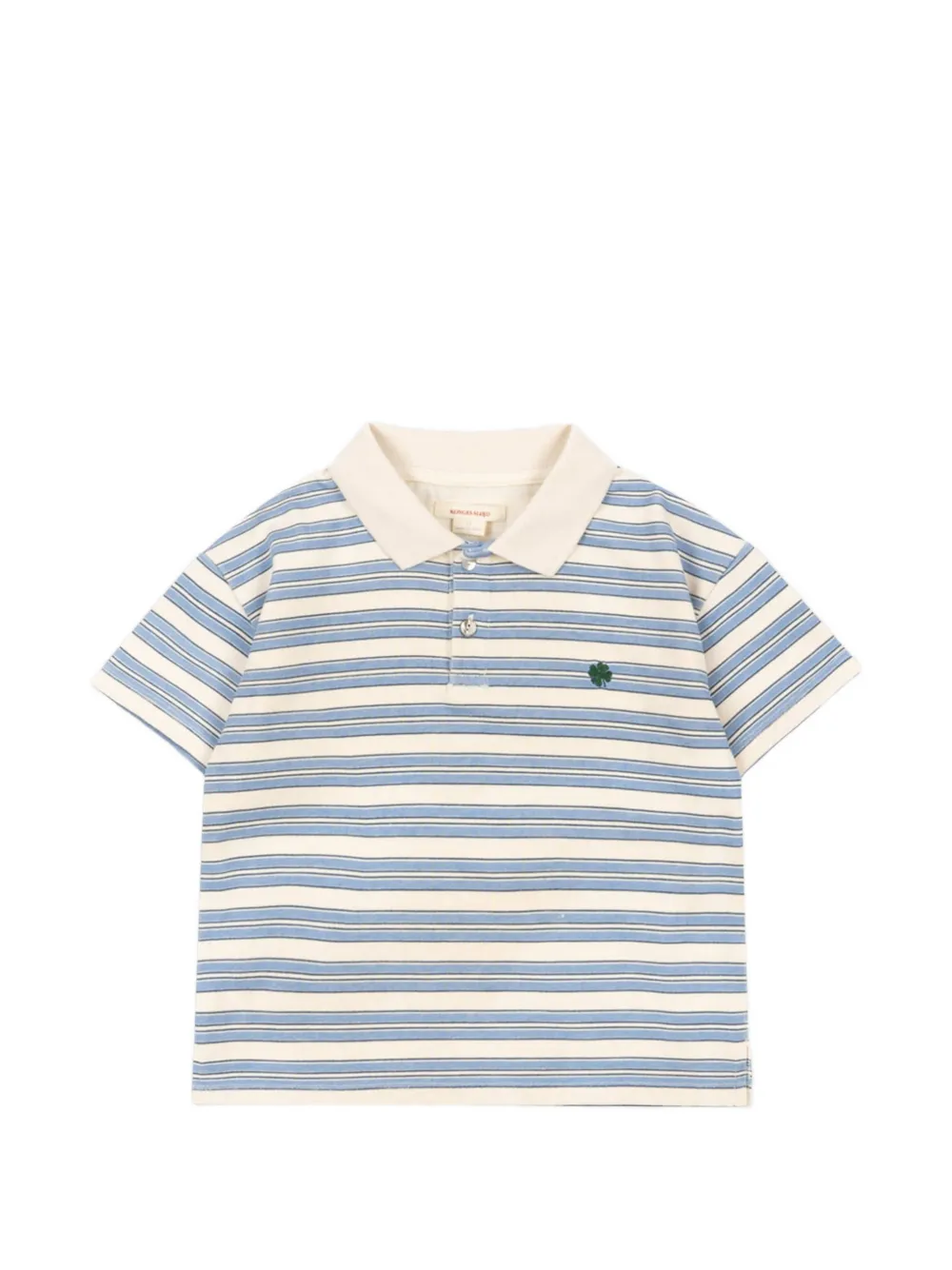 Konges Sløjd striped embroidered polo shirt - Blu