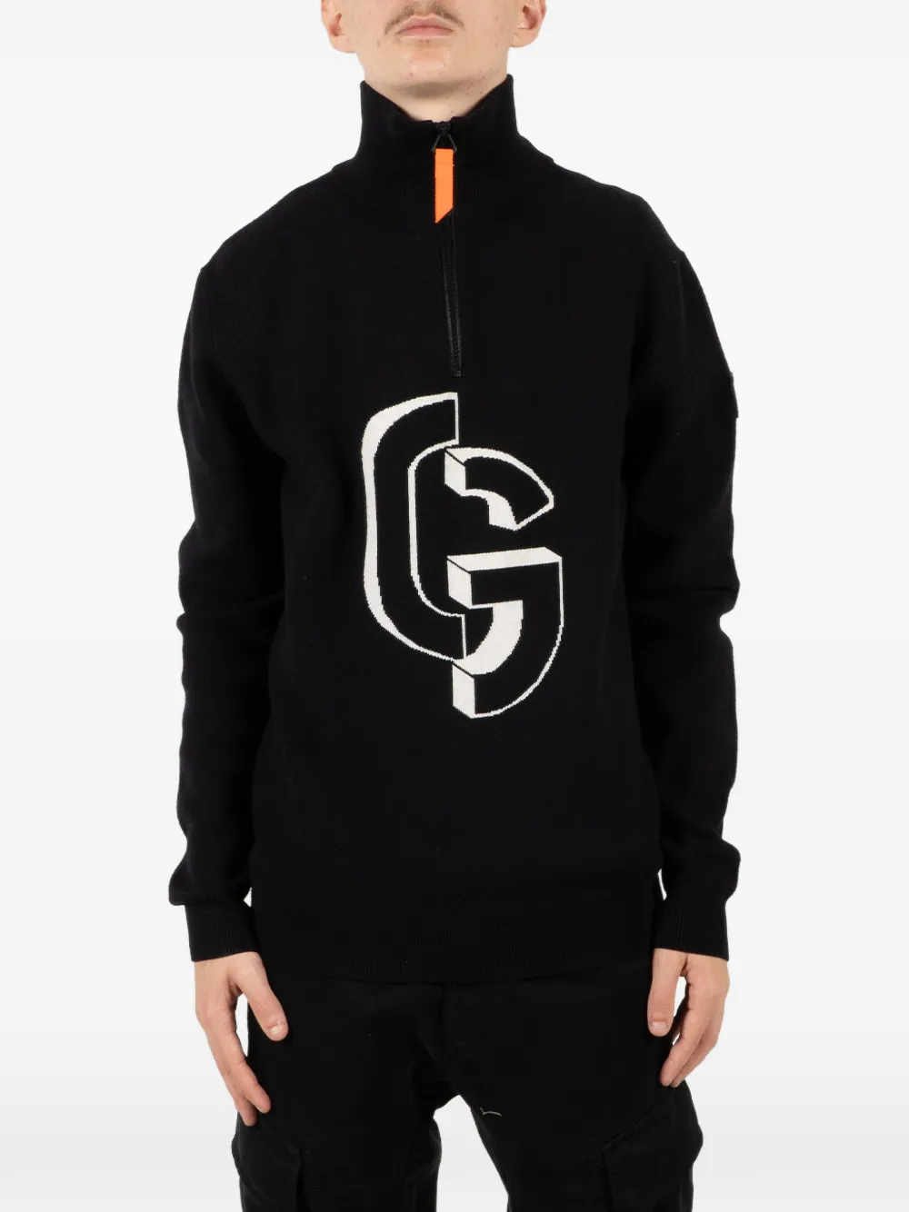 GERTRUDE Lewis trucker-neck sweater - Nero