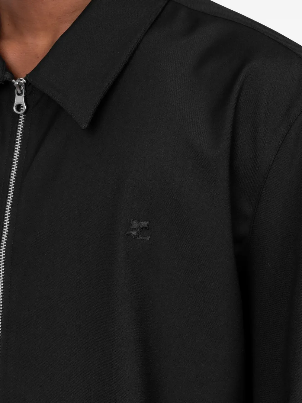 Courrèges Overhemd met rits Zwart