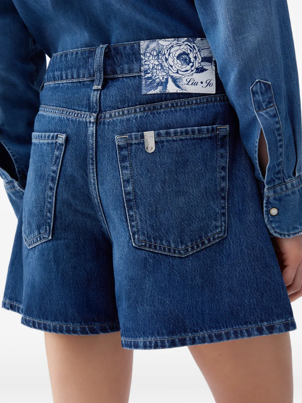 LIU JO Shorts met knopen Blauw