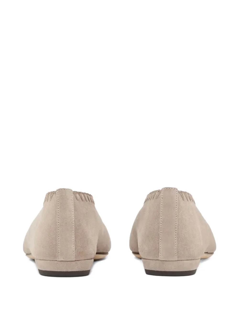 Giorgio Armani embroidery ballet flats Beige