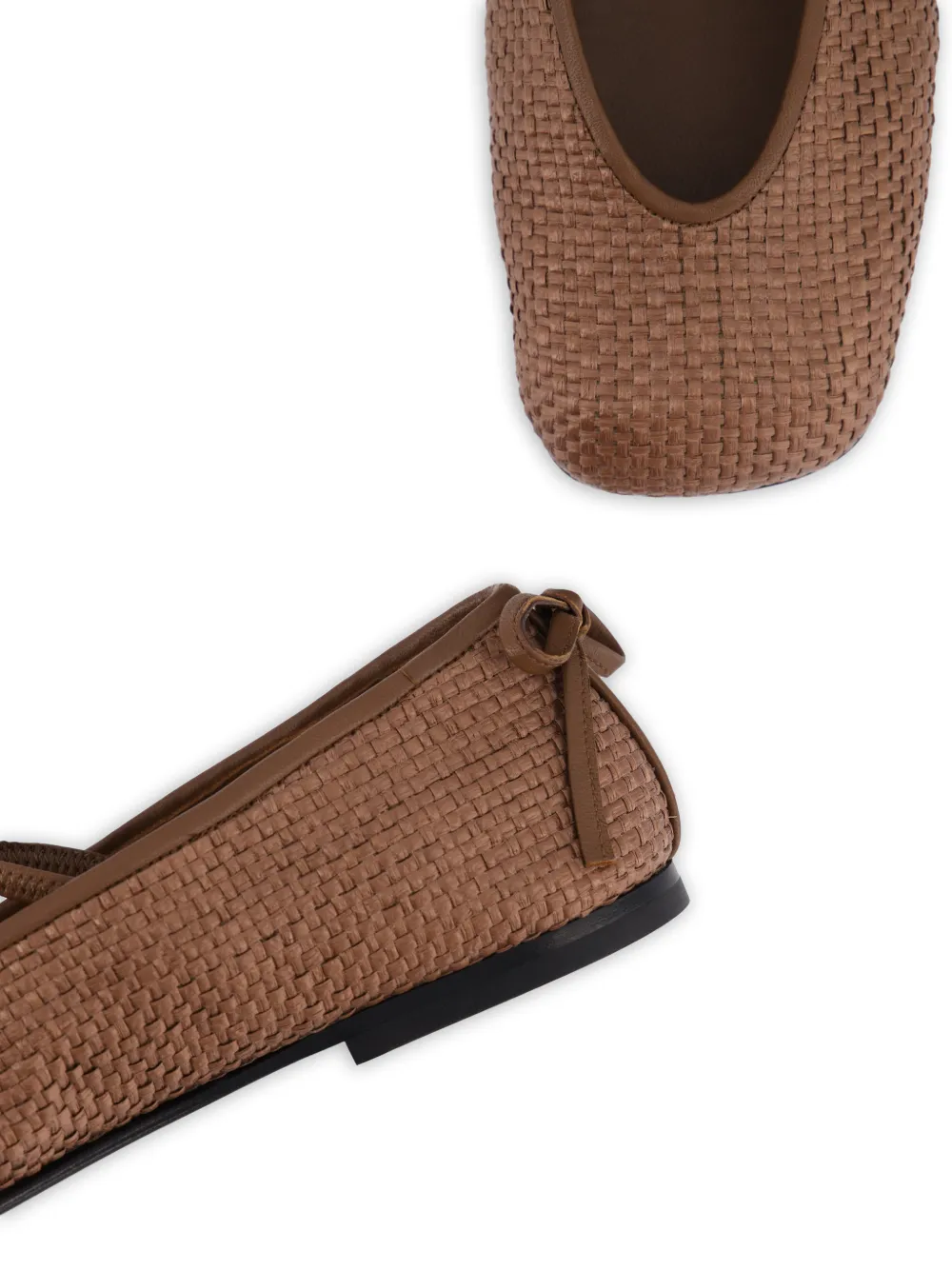 Nodaleto Bulla Node geweven ballerina's met strik Bruin