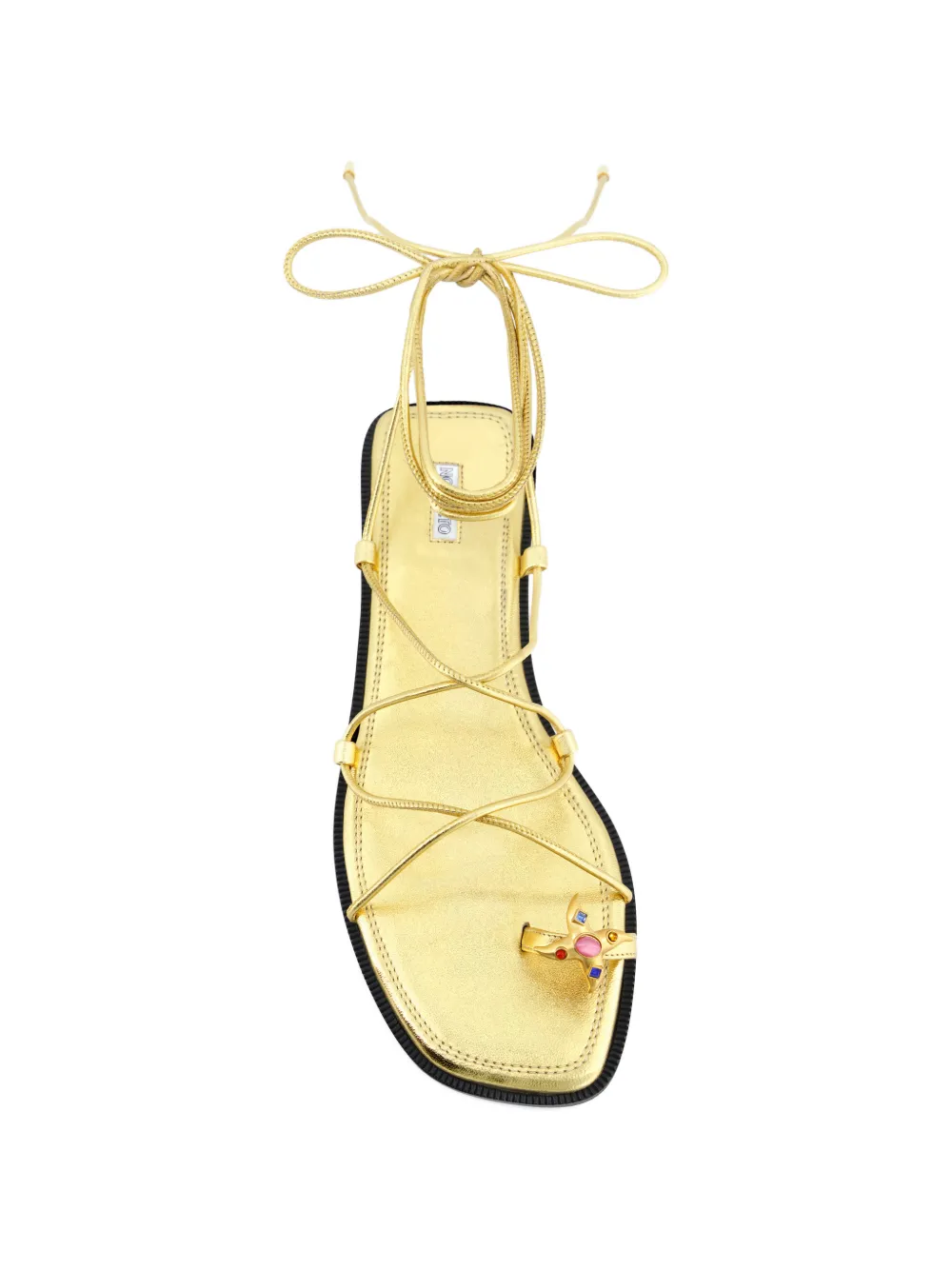 Nodaleto Bulla Isla sandalen verfraaid met juwelen Goud