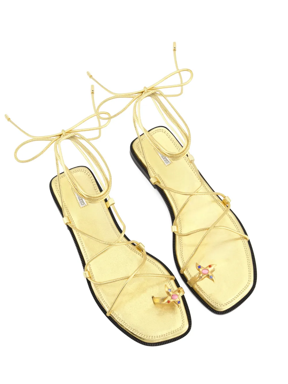 Nodaleto Bulla Isla sandalen verfraaid met juwelen Goud