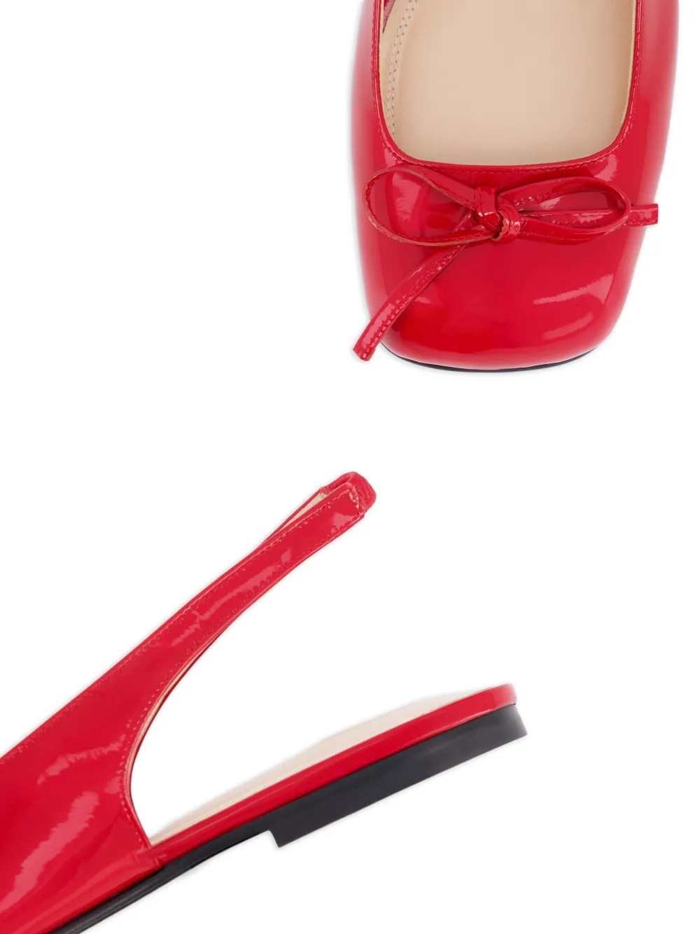 Nodaleto Bulle Node SB ballerina's met strik Rood