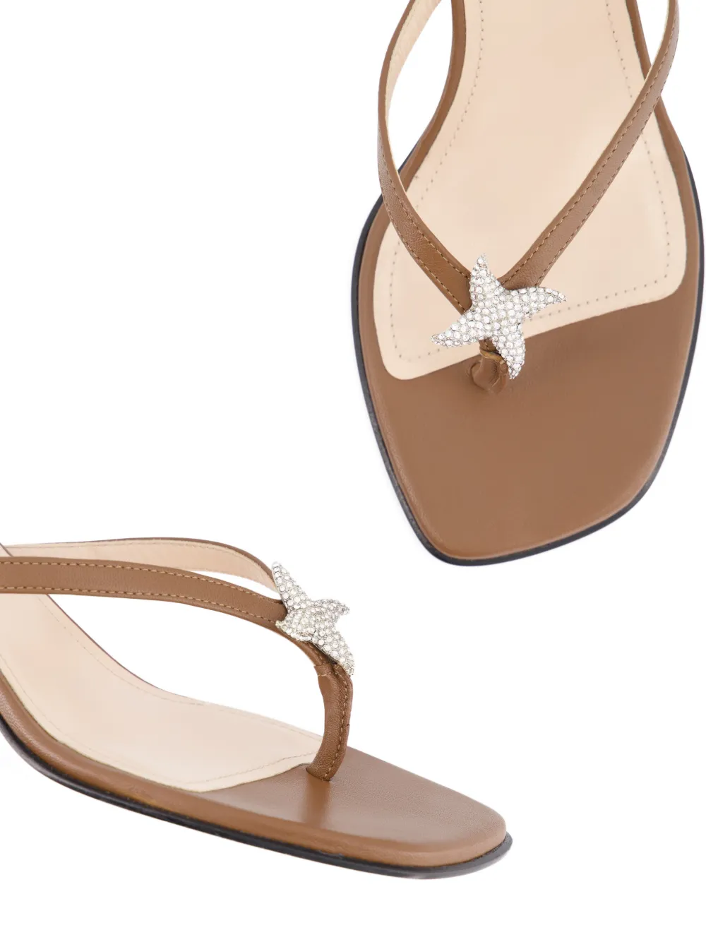 Nodaleto Dona Ariel sandalen met sterdetail Bruin