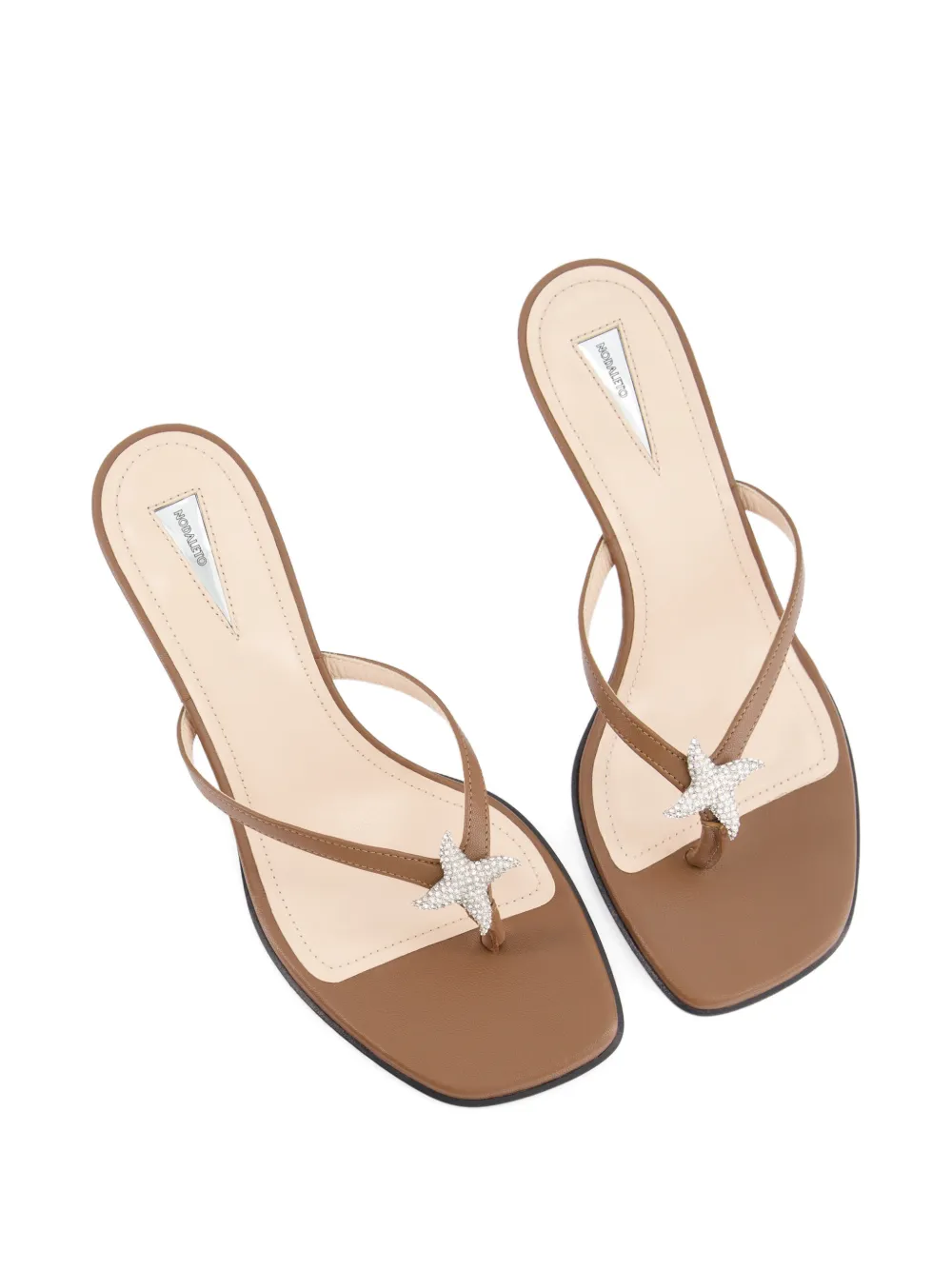 Nodaleto Dona Ariel sandalen met sterdetail Bruin