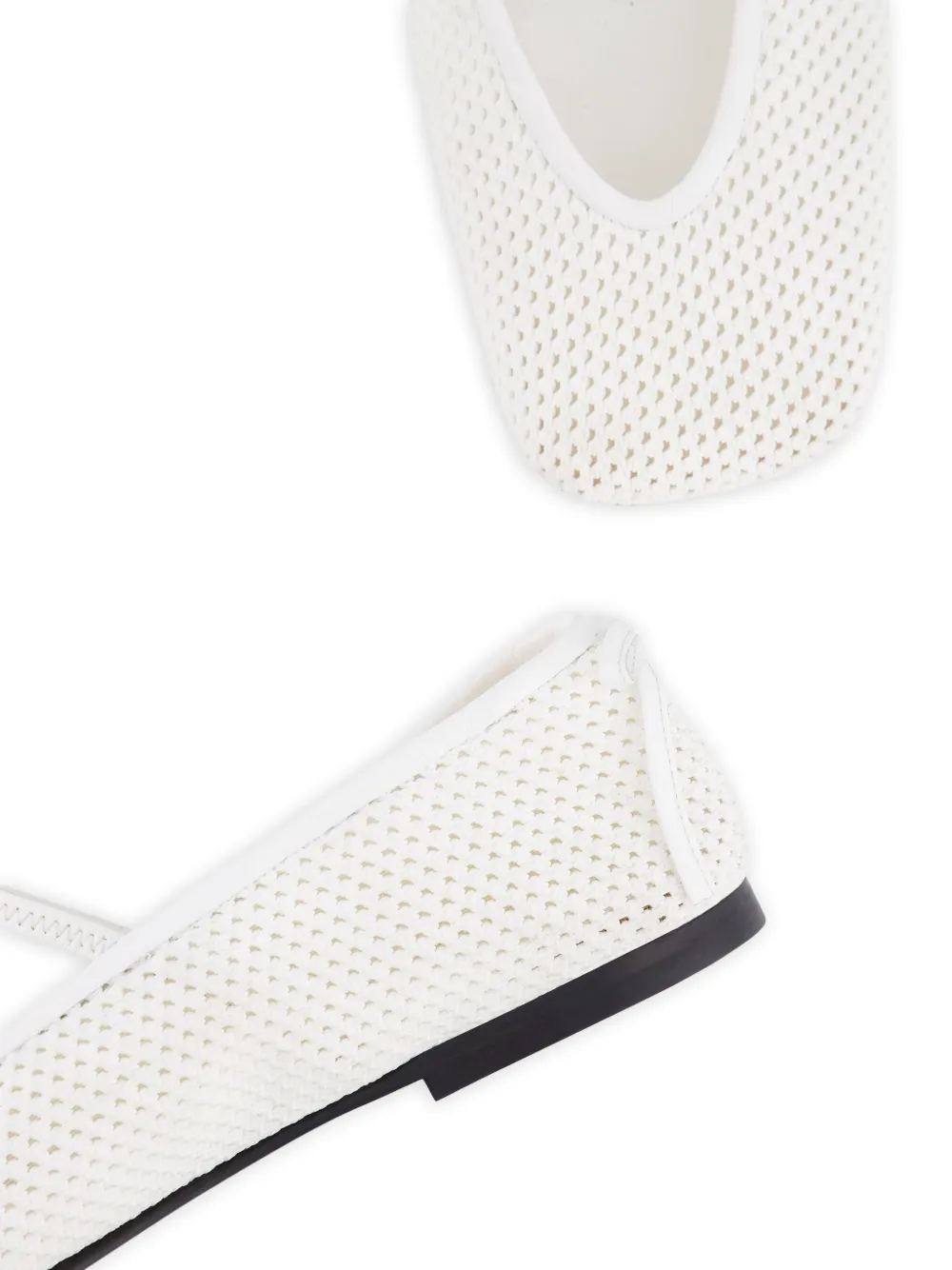 Nodaleto Bulla Node ballerina's met gehaakt bandje Wit