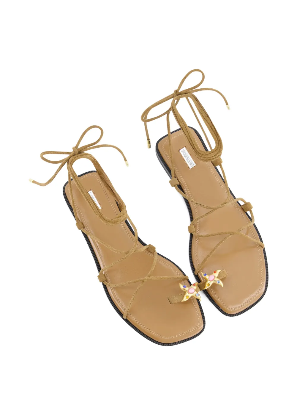 Nodaleto Bulla Isla sandalen met veters Beige