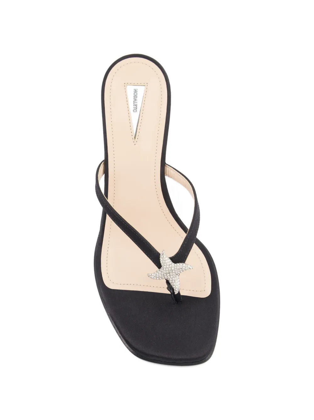 Nodaleto Dona Ariel sandalen verfraaid met ster Zwart