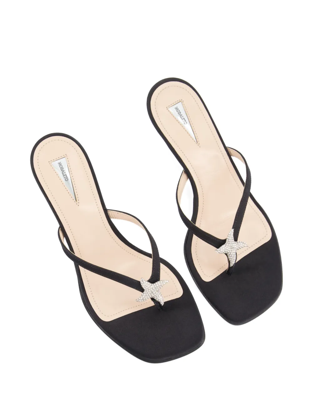 Nodaleto Dona Ariel sandalen verfraaid met ster Zwart