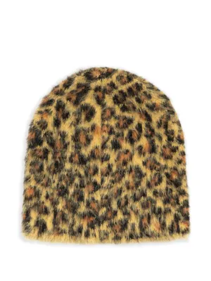 Stüssy Leopard Beanie Hat | Brown | FARFETCH AO