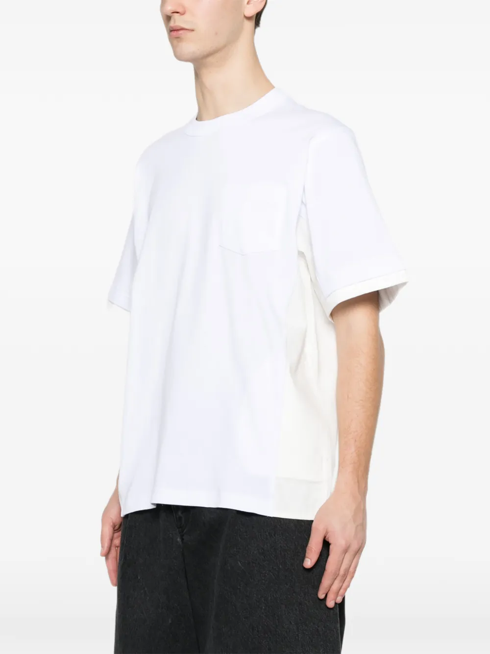 sacai T-shirt met zakdetail Wit